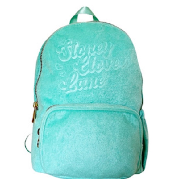 NEW STONEY CLOVER LANE X TARGET Terry Cloth Embossed Backpack in Light Green - Picture 1 of 5
